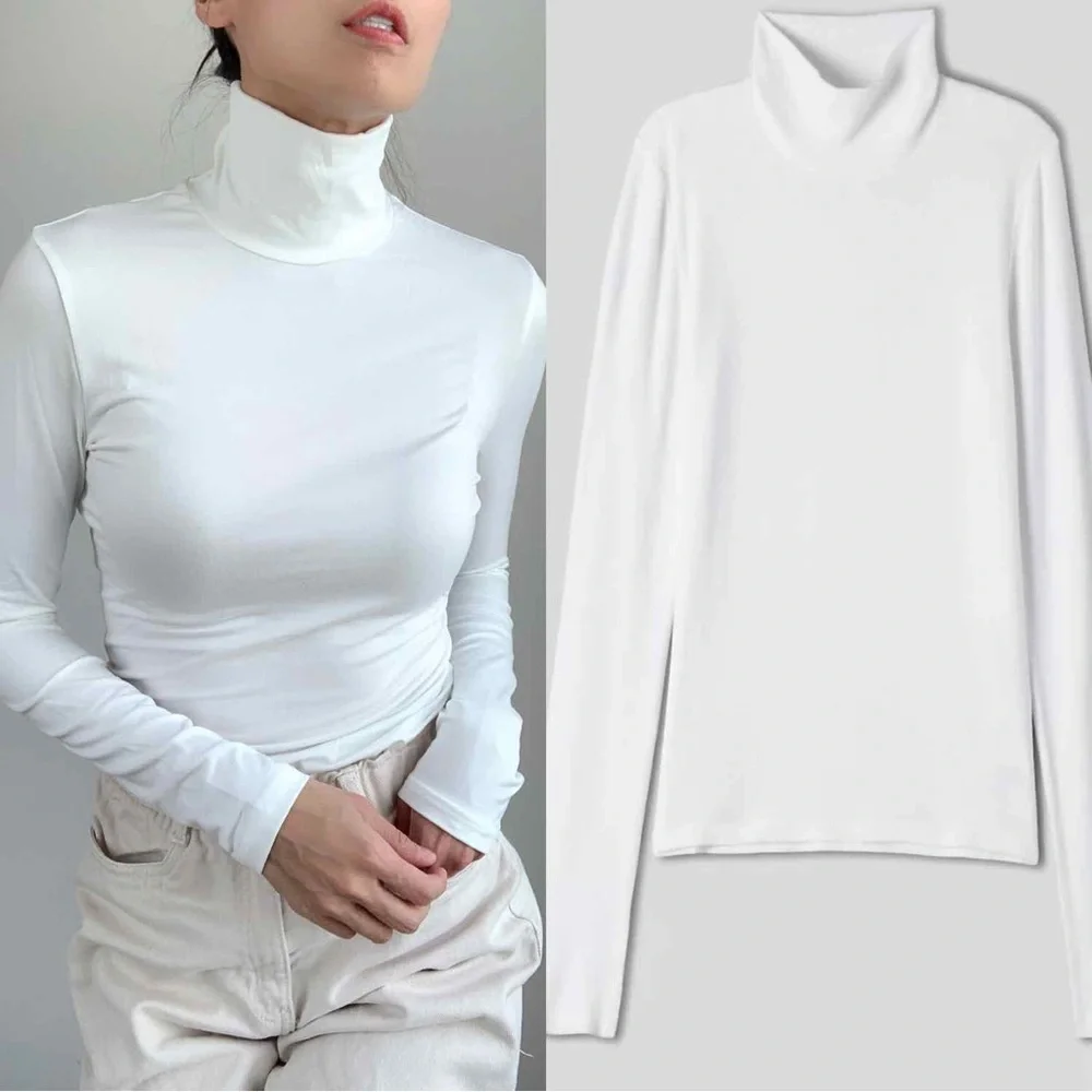 SMOOTH SLIM FIT HIGH NECK TOP - Picture 2 of 4